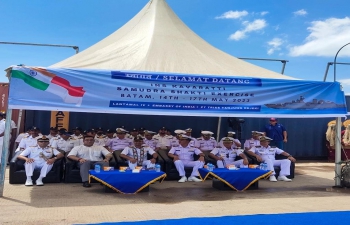 Visit of INS Kavaratti to Batam on 14 May, 2023